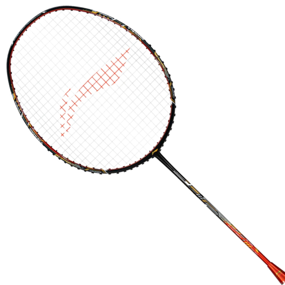 Li-Ning Air-Force 78 G3 Unstrung Badminton Racquet, G6 – 78g Lightweight Graphite Frame, Black/Orange Red/Gold | For Fast & Attacking Play - Best Price online Prokicksports.com