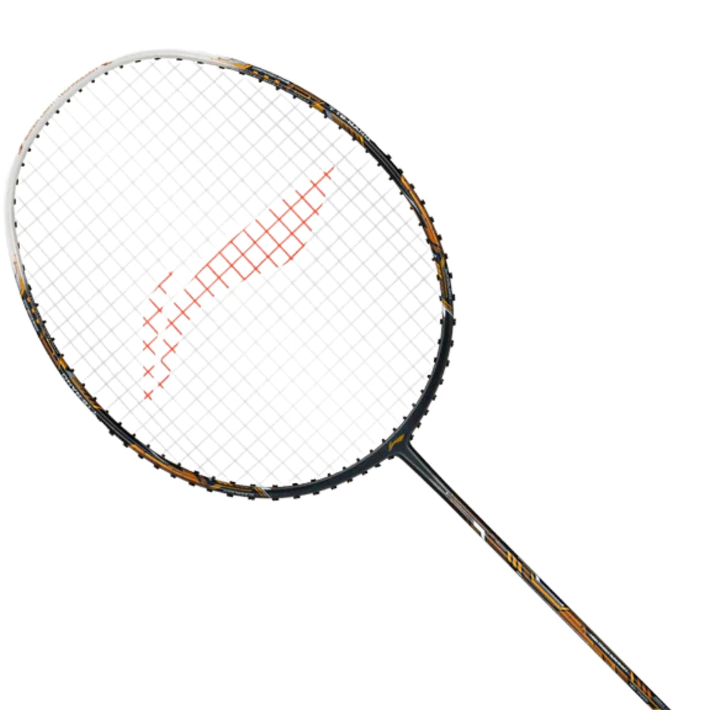 Li-Ning Air-Force 77 G3 Unstrung Badminton Racquet, 77g / G6 – Dark Grey/White/Gold | Aerodynamic Graphite Frame, High Tension Support | Ideal for Fast Attacking Game - Best Price online Prokicksports.com