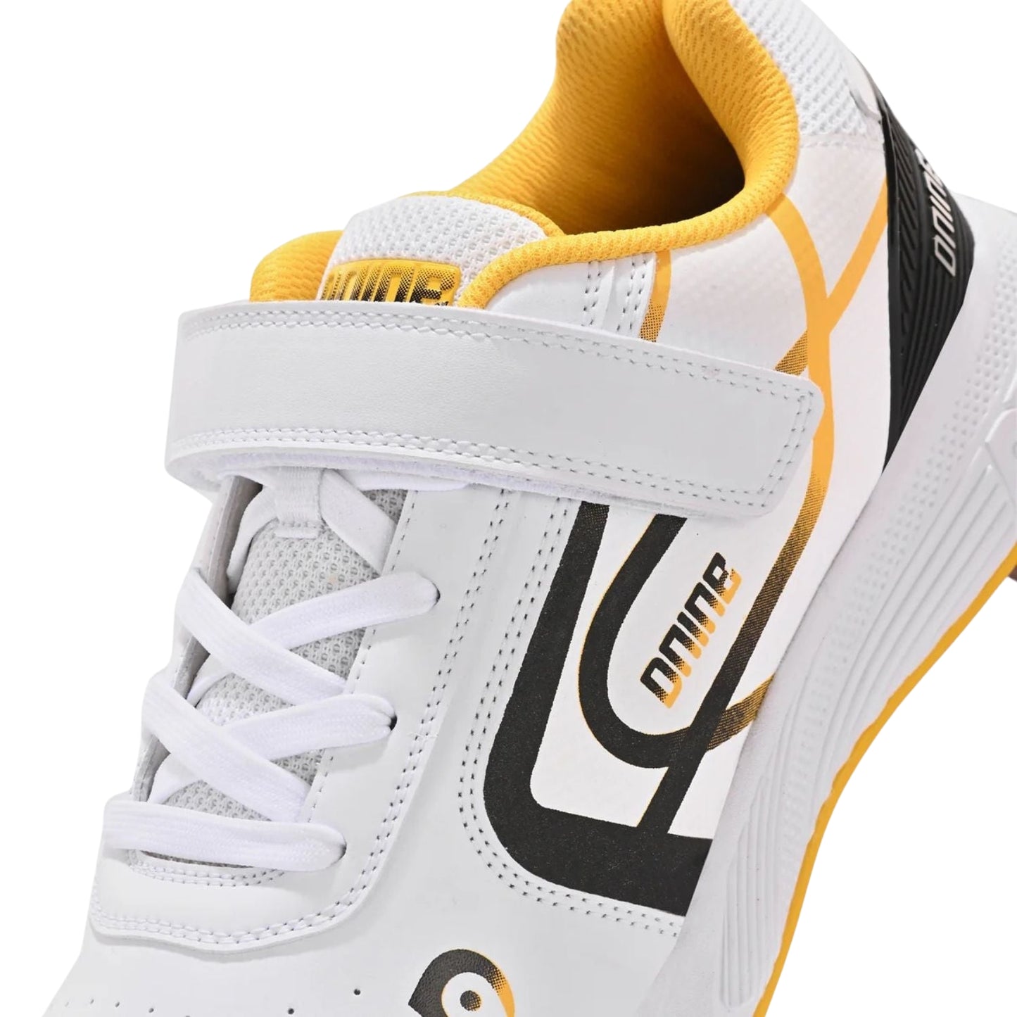 Dnine King-2 Bowling Spikes Cricket Shoes for Men | Metal Spikes | PU Upper | TPU Outsole | EVA Midsole | White/Yellow | Ideal for Fast Bowlers - Best Price online Prokicksports.com