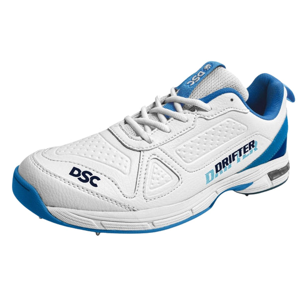 DSC Drifter Metal Spikes Cricket Shoes, Blue | High-Performance Cricket Footwear for Stability & Grip