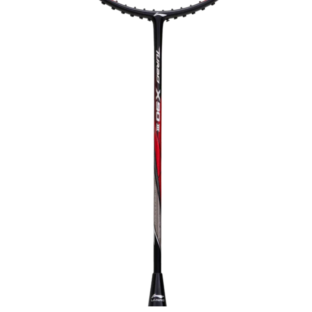 Li-Ning Turbo X 90 III Unstrung Badminton Racket – Black/White/Maroon (G6) | Lightweight All-Round Power Racket - Best Price online Prokicksports.com