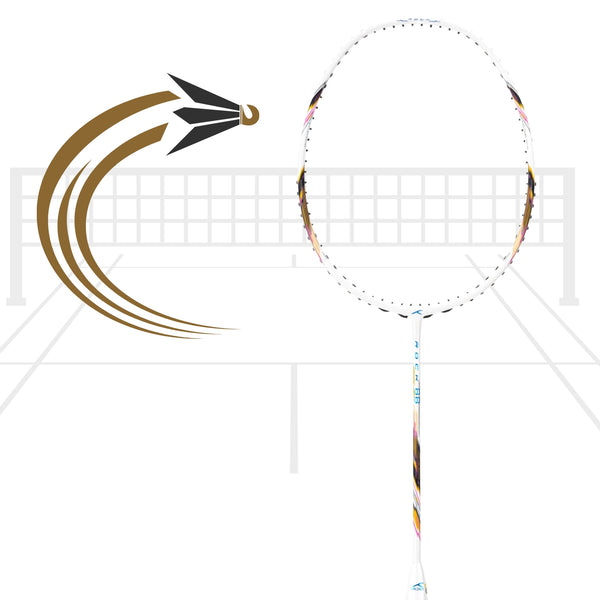 Hundred Rock 88 (2S101-2) G6 Strung Badminton Racquet – Lightweight 82g Graphite Frame, High-Performance Racquet for Intermediate & Advanced Players
