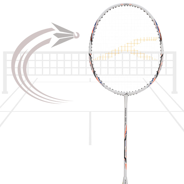 Hundred Powertek 2000 Pro Strung Badminton Racquet | Lightweight Graphite Frame, High Tension, Even Balance for Intermediate Players