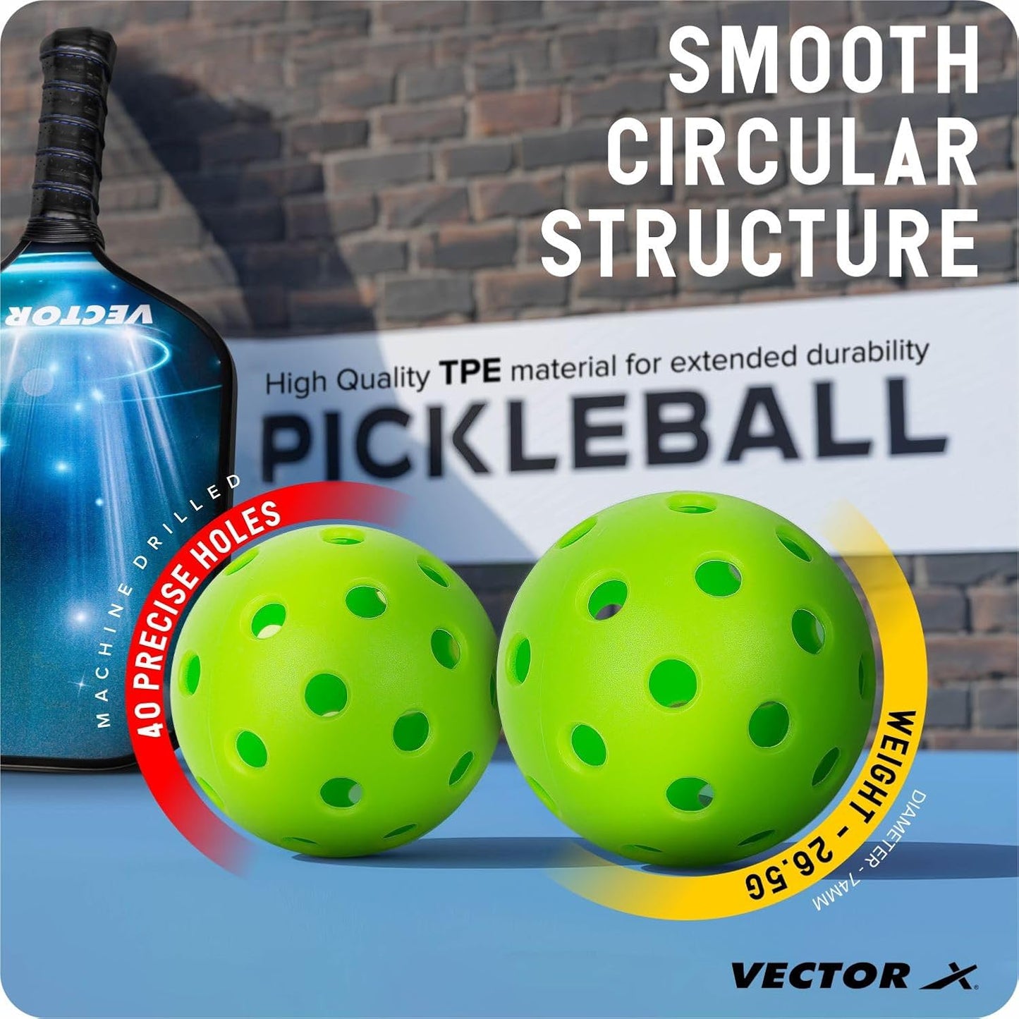 Vector X Pickle Racket High-Quality Graphite Paddle with Premium Grip - Best Price online Prokicksports.com