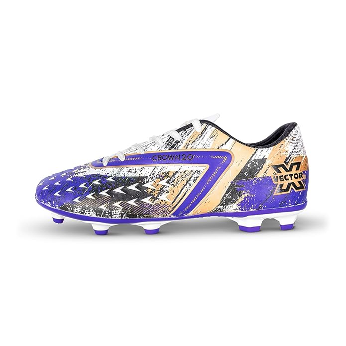 Vector X Crown 2.0 Football Shoes for Men, Youth, and Boys – Imported PU Upper, TPU Sole, Elegant Lightweight Design - Best Price online Prokicksports.com