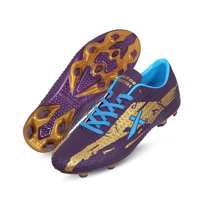 Vector X Spectre 2.0 Football Shoes for Men – Textured Upper, Double-Colored TPU Sole, Padded Footbed & Premoulded Heel for Superior Grip & Comfort - Best Price online Prokicksports.com