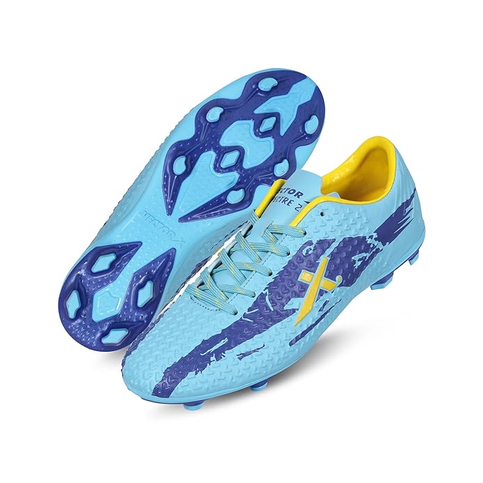 Vector X Spectre 2.0 Football Shoes for Men – Textured Upper, Double-Colored TPU Sole, Padded Footbed & Premoulded Heel for Superior Grip & Comfort - Best Price online Prokicksports.com
