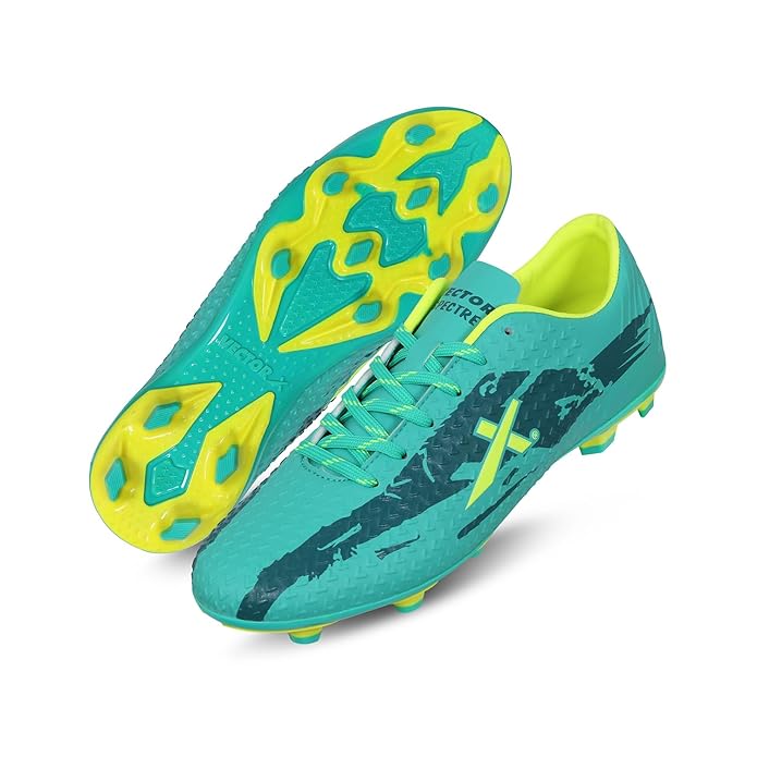 Vector X Spectre 2.0 Football Shoes for Men – Textured Upper, Double-Colored TPU Sole, Padded Footbed & Premoulded Heel for Superior Grip & Comfort - Best Price online Prokicksports.com