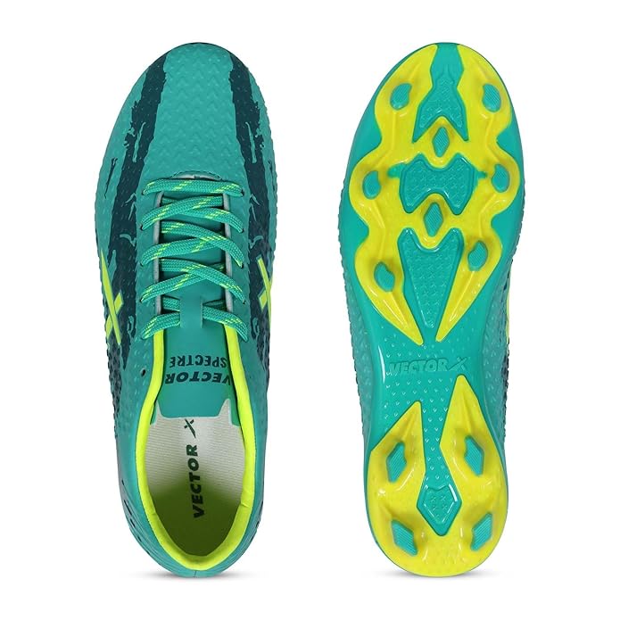 Vector X Spectre 2.0 Football Shoes for Men – Textured Upper, Double-Colored TPU Sole, Padded Footbed & Premoulded Heel for Superior Grip & Comfort - Best Price online Prokicksports.com