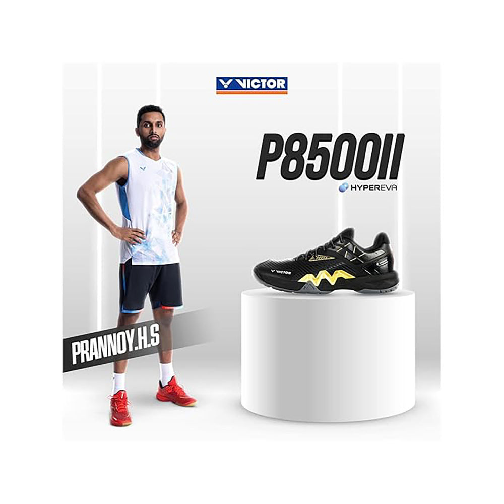 Victor P8500 II C Badminton Shoes – Black, Anti-Slip Sole, Lightweight Cushioning Court Shoes for Men, Durable, Breathable, and Designed for Speed - Best Price online Prokicksports.com