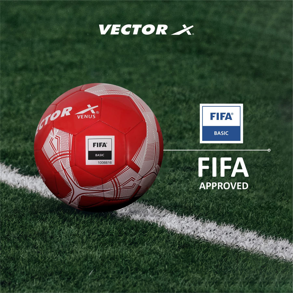 Vector X Venus TPU Machine Stitched Football Size 5 | FIFA BASIC Certified Indoor & Outdoor Match & Training Football - Best Price online Prokicksports.com