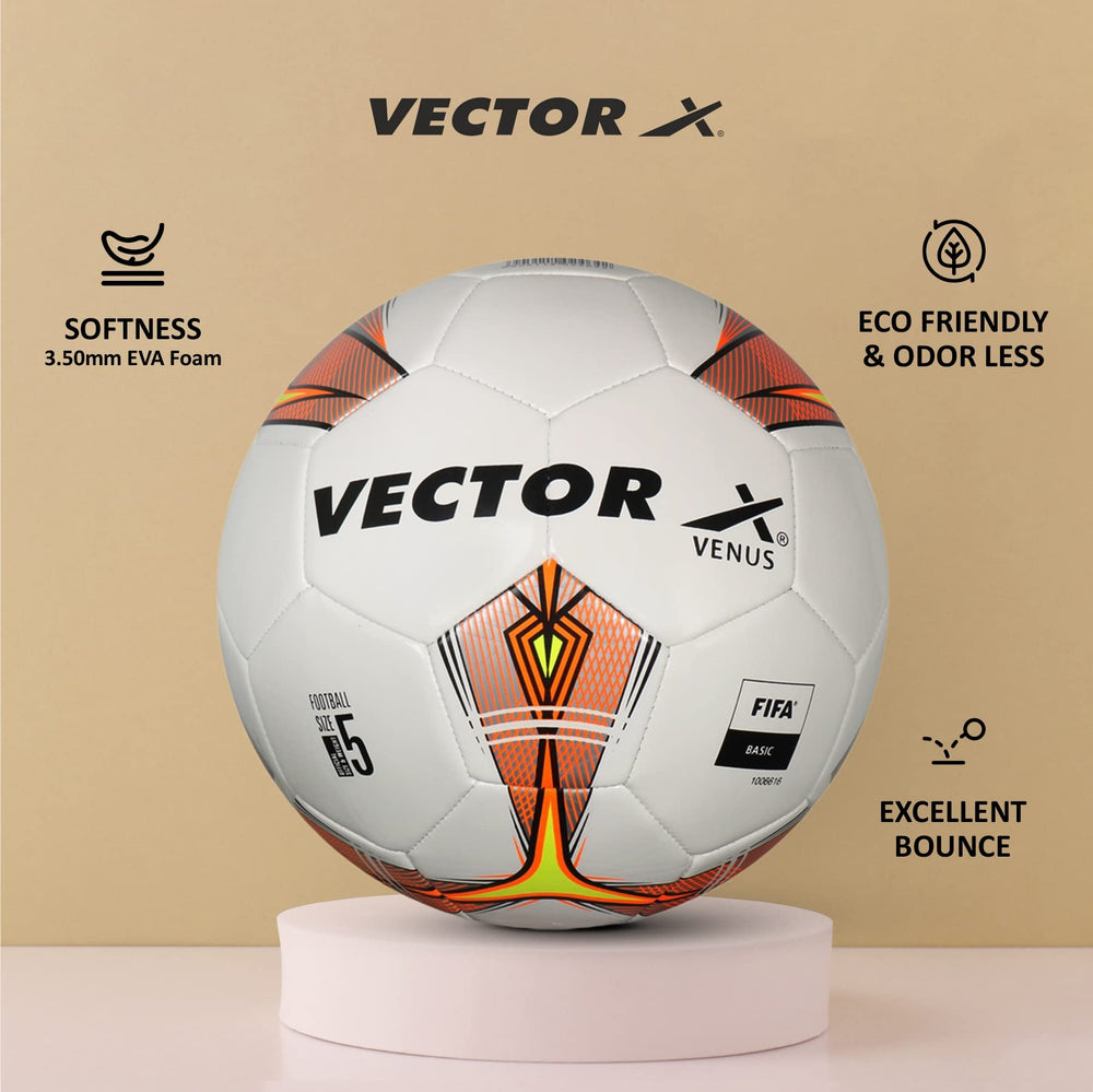 Vector X Venus TPU Machine Stitched Football Size 5 | FIFA BASIC Certified Indoor & Outdoor Match & Training Football - Best Price online Prokicksports.com