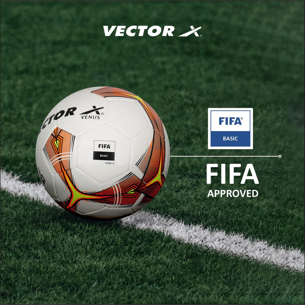 Vector X Venus TPU Machine Stitched Football Size 5 | FIFA BASIC Certified Indoor & Outdoor Match & Training Football - Best Price online Prokicksports.com