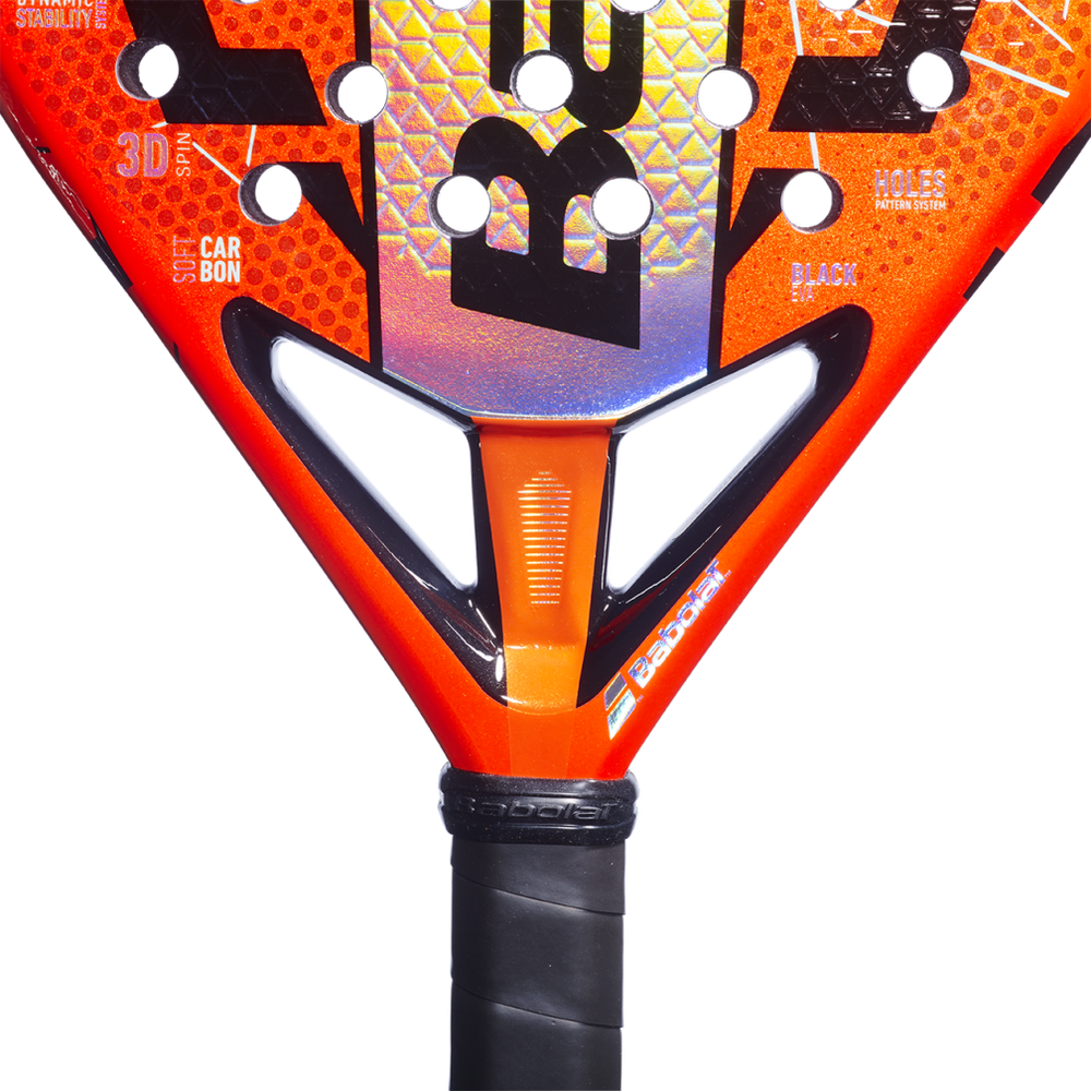 Babolat Viper Soft Juan Lebrón 3.0 Padel Racquet | Soft Carbon Diamond Paddle with Black EVA Core, 3D Spin & Dynamic Stability System - Best Price online Prokicksports.com