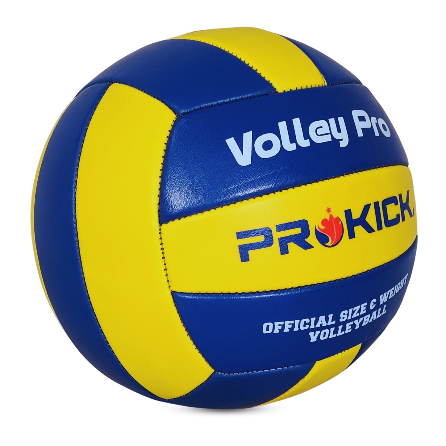 Prokick Volley Pro Machine Stitched 18-P Volleyball, Blue/Yellow (Size 4) - Best Price online Prokicksports.com