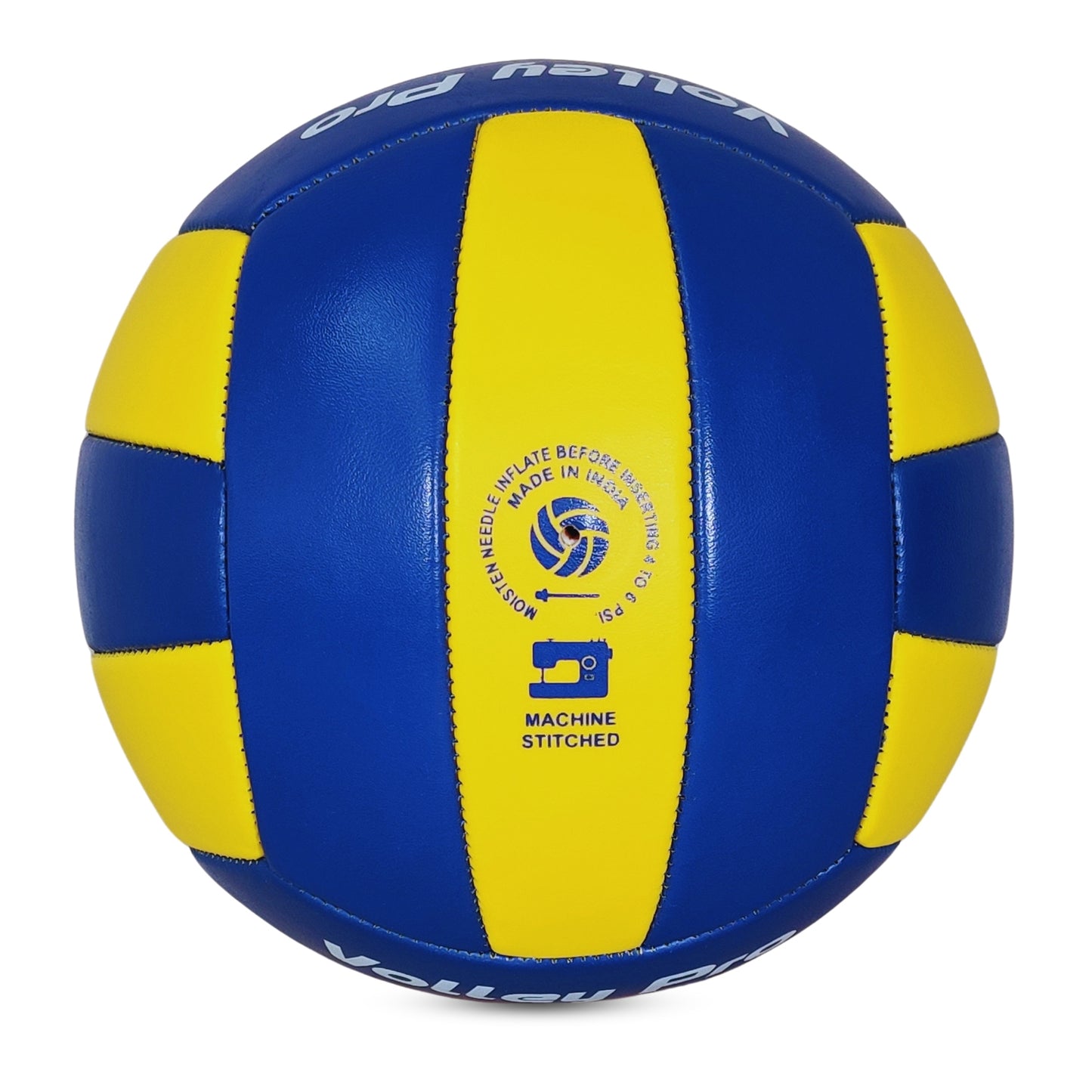 Prokick Volley Pro Machine Stitched 18-P Volleyball, Blue/Yellow (Size 4) - Best Price online Prokicksports.com