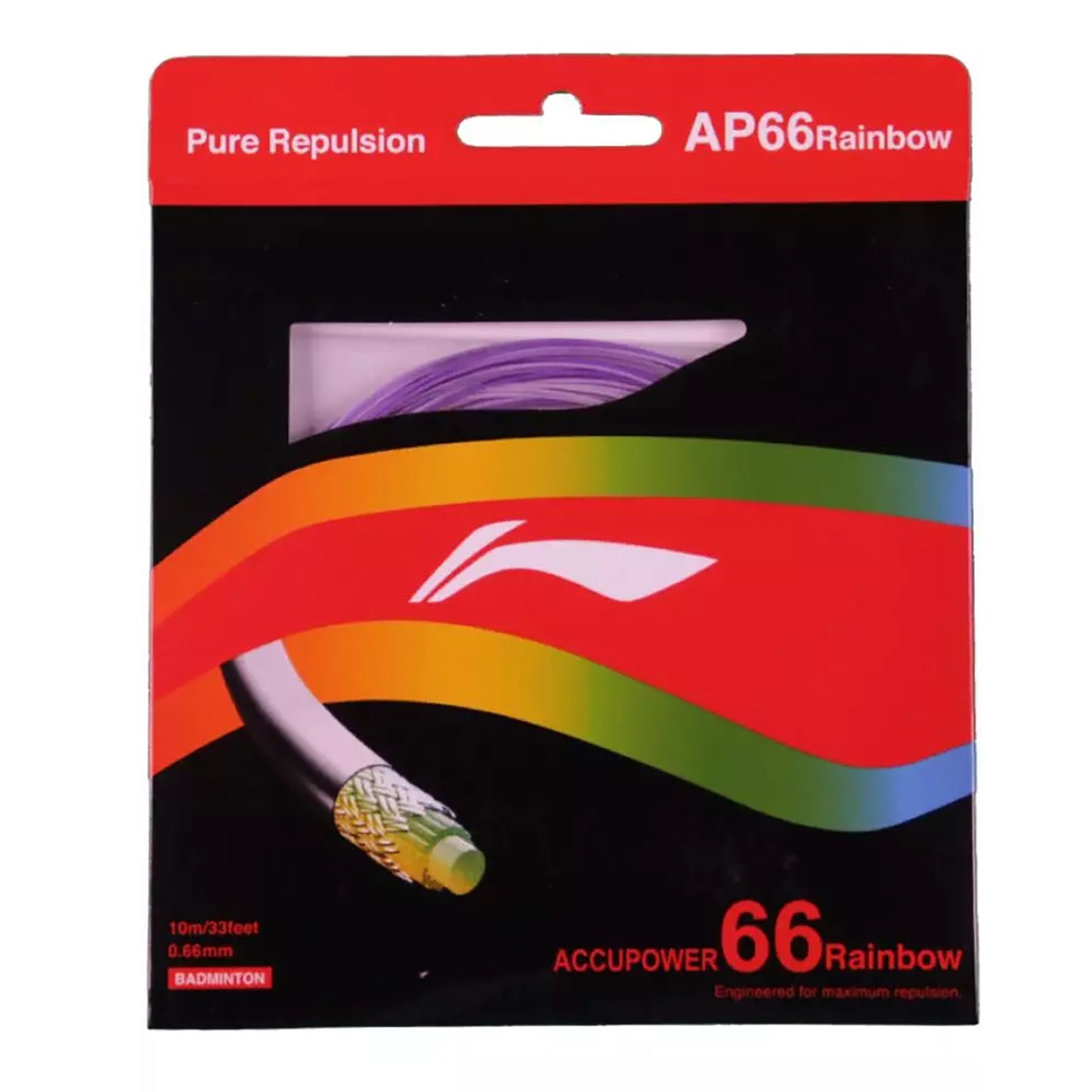 Li-Ning AP66 Rainbow Badminton Strings, 0.66mm - Best Price online Prokicksports.com