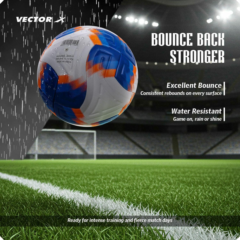 Vector X Tristar NX 8 Panels Thermo Bonded Soccer Ball (Size 5) | Professional Match & Training Football