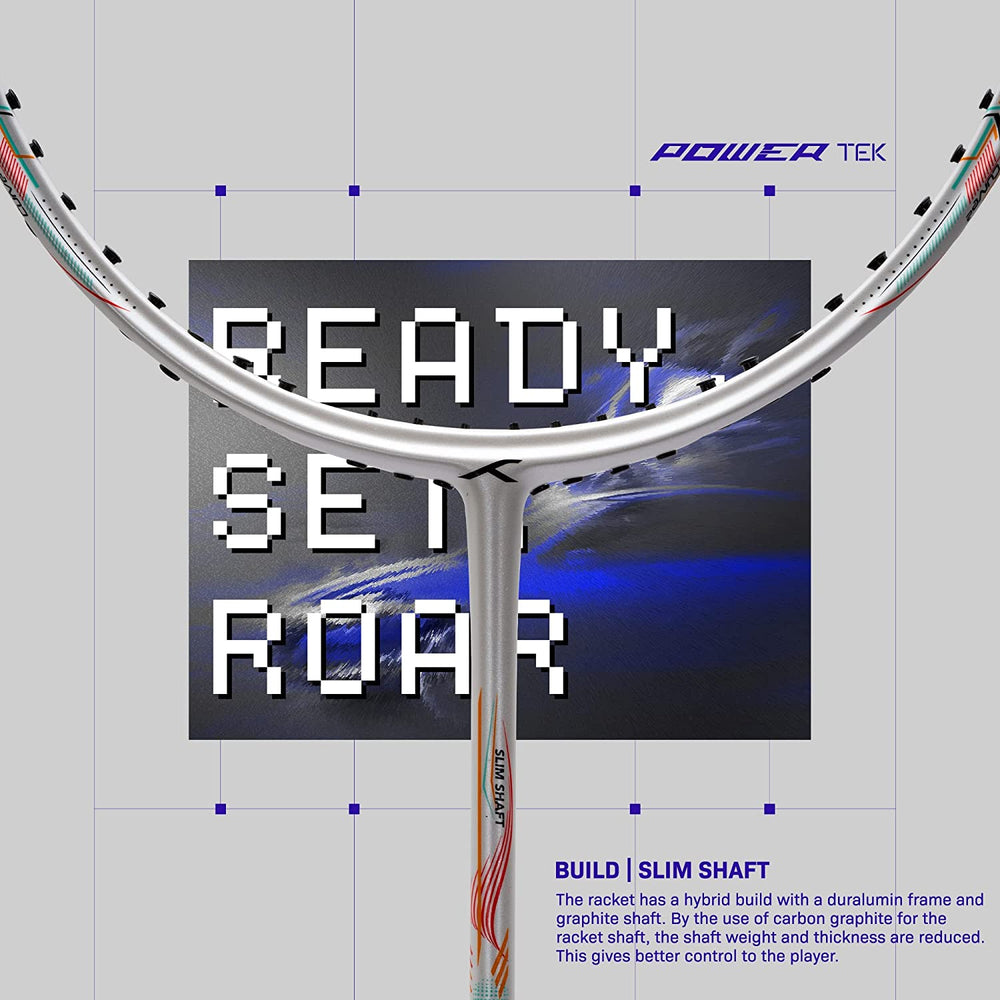 Hundred Powertek 1000 Pro Graphite Strung Badminton Racquet - Best Price online Prokicksports.com