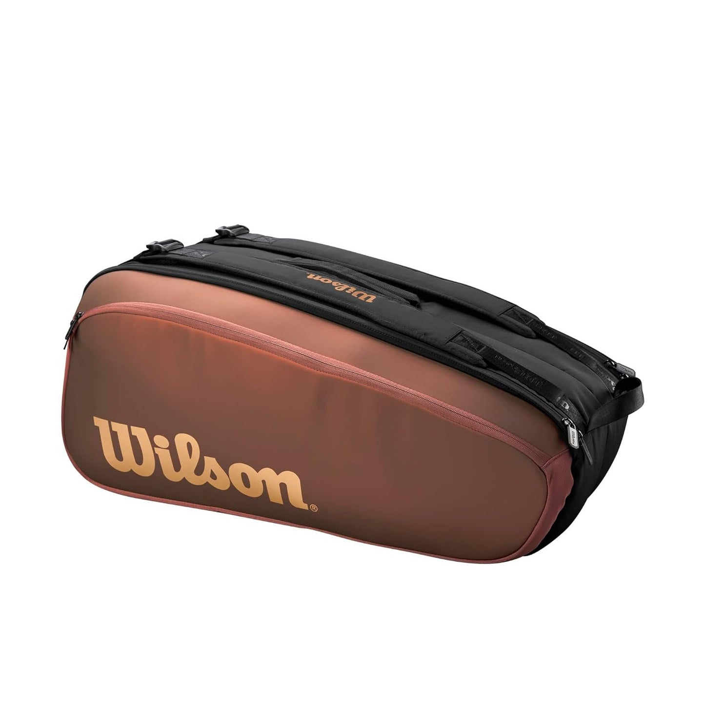 Wilson Super Tour Pro Staff V14 15PK Racquet Bag, Black/Brown - Best Price online Prokicksports.com