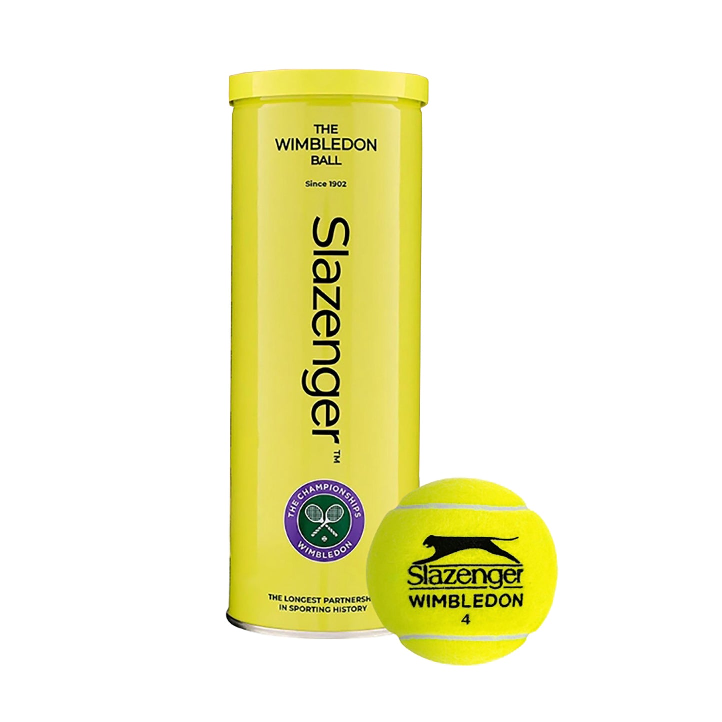Slazenger Wimbledon Tennis Balls Can (1 Can) - Best Price online Prokicksports.com