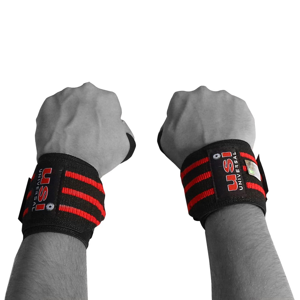 USI Universal 733WW3 Line Wrist Wraps 38cm – Adjustable Gym Wrist Support for Weightlifting, CrossFit, Bodybuilding, Powerlifting & Strength Training - Best Price online Prokicksports.com