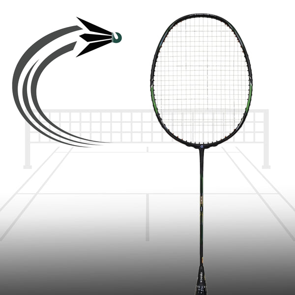 Apacs Honor Pro Unstrung Badminton Racquet (Grey, 4U G1, 84g) features head-heavy balance, 38lbs tension, and Compact Power Quad Voltaic frame for pro smashes.