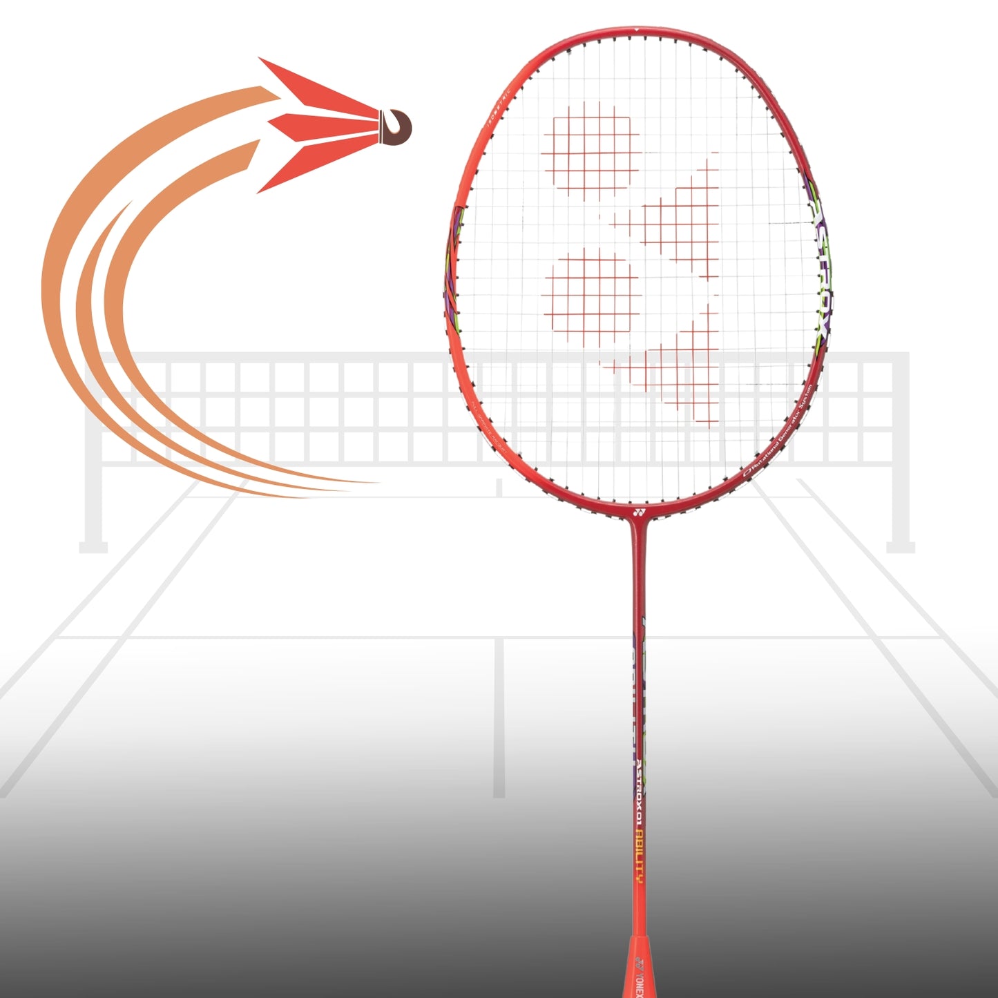 Yonex Astrox 01 Ability Strung Badminton Racquet, G5 - Red - Best Price online Prokicksports.com
