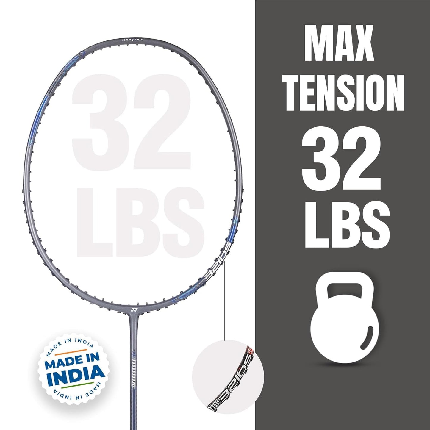 Yonex Astrox Attack 9 Strung Badminton Racquet – Pack of 20 | Head-Heavy 4U G4 Racket for Aggressive Smashes & Power Play – Gun Metal Grey - Best Price online Prokicksports.com