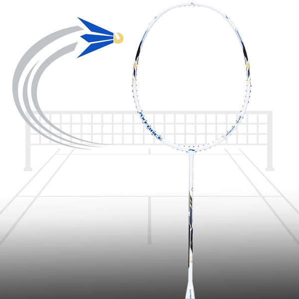 Li-Ning Axforce Blast Strung Badminton Racquet | Lightweight Carbon Fiber Frame | Pre-Strung | Power & Control | Intermediate to Advanced Players | High Tension