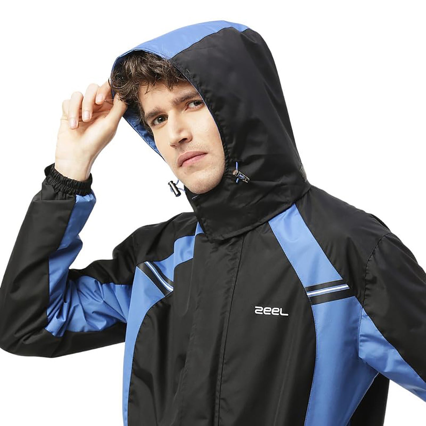 Zeel JS508 Go‑Hike Men’s Waterproof Rain Suit (Jacket + Pant) Breathable, Windproof & PVC-Coated Sealed-Seam Design with Reflective Accent - Best Price online Prokicksports.com
