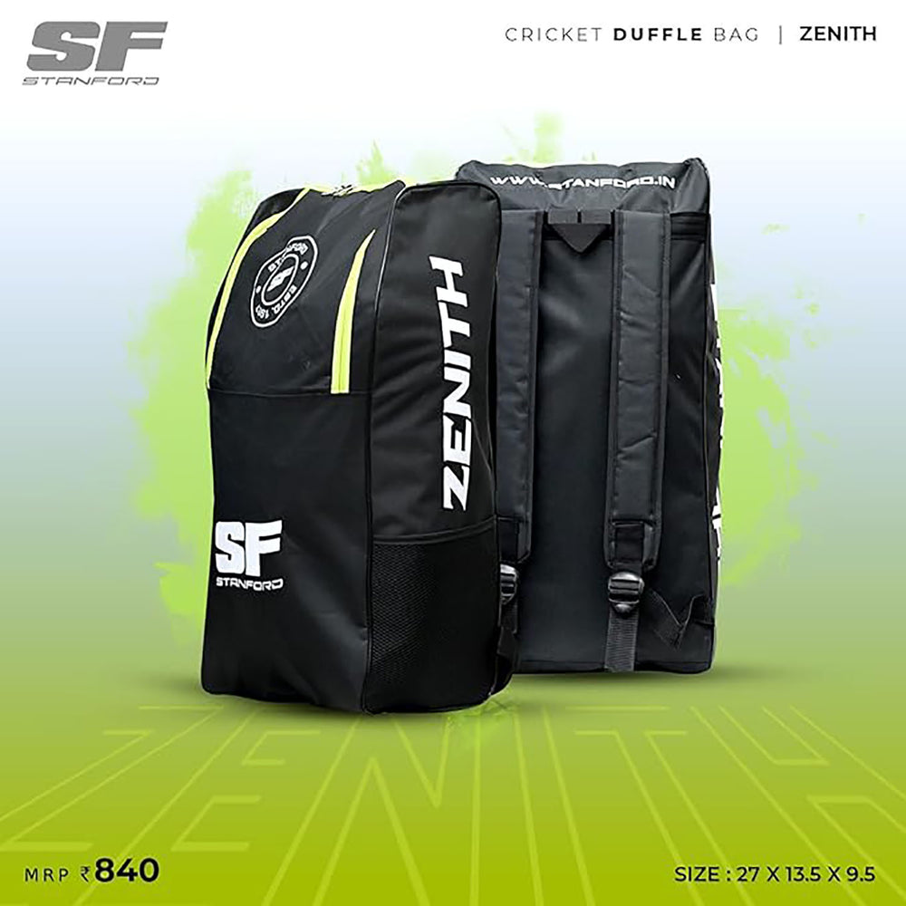 SF Zenith Cricket Duffle Kit Bag – Lightweight Spacious Backpack with Bat Compartment & Multi-Pocket Storage for Cricketers - Best Price online Prokicksports.com