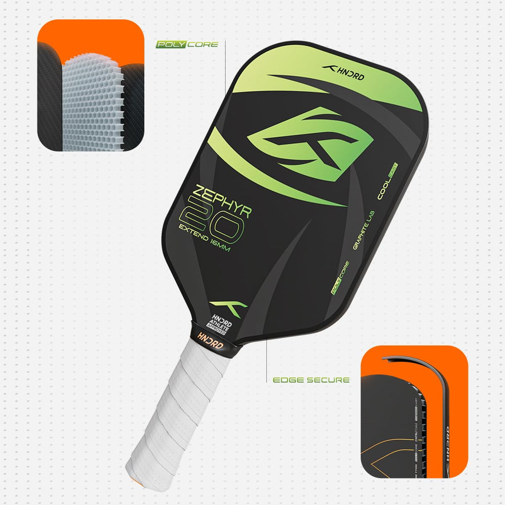 Hundred Zephyr 20 Extend Pickleball Paddle, 16mm Core - Best Price online Prokicksports.com