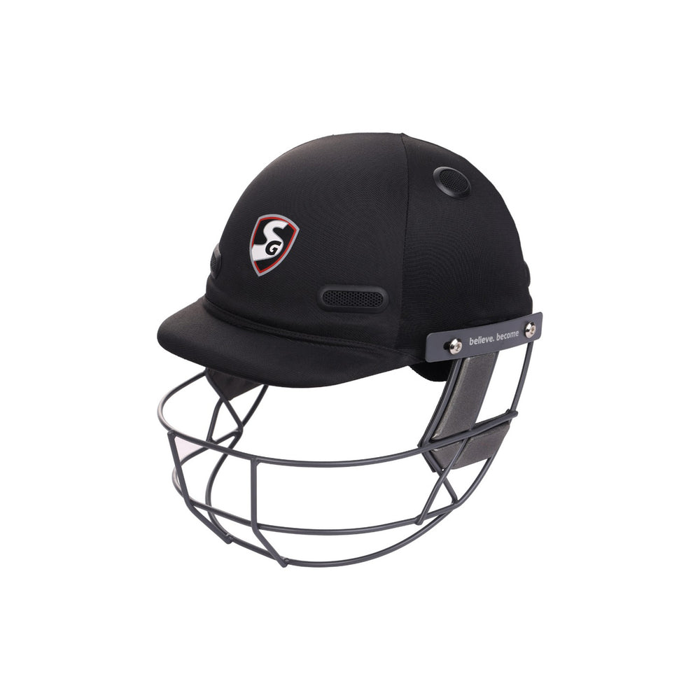 SG Ace Tech Professional Cricket Helmet – Lightweight Protective Helmet with Steel Grill and Ventilation for Comfortable Head Safety During Batting