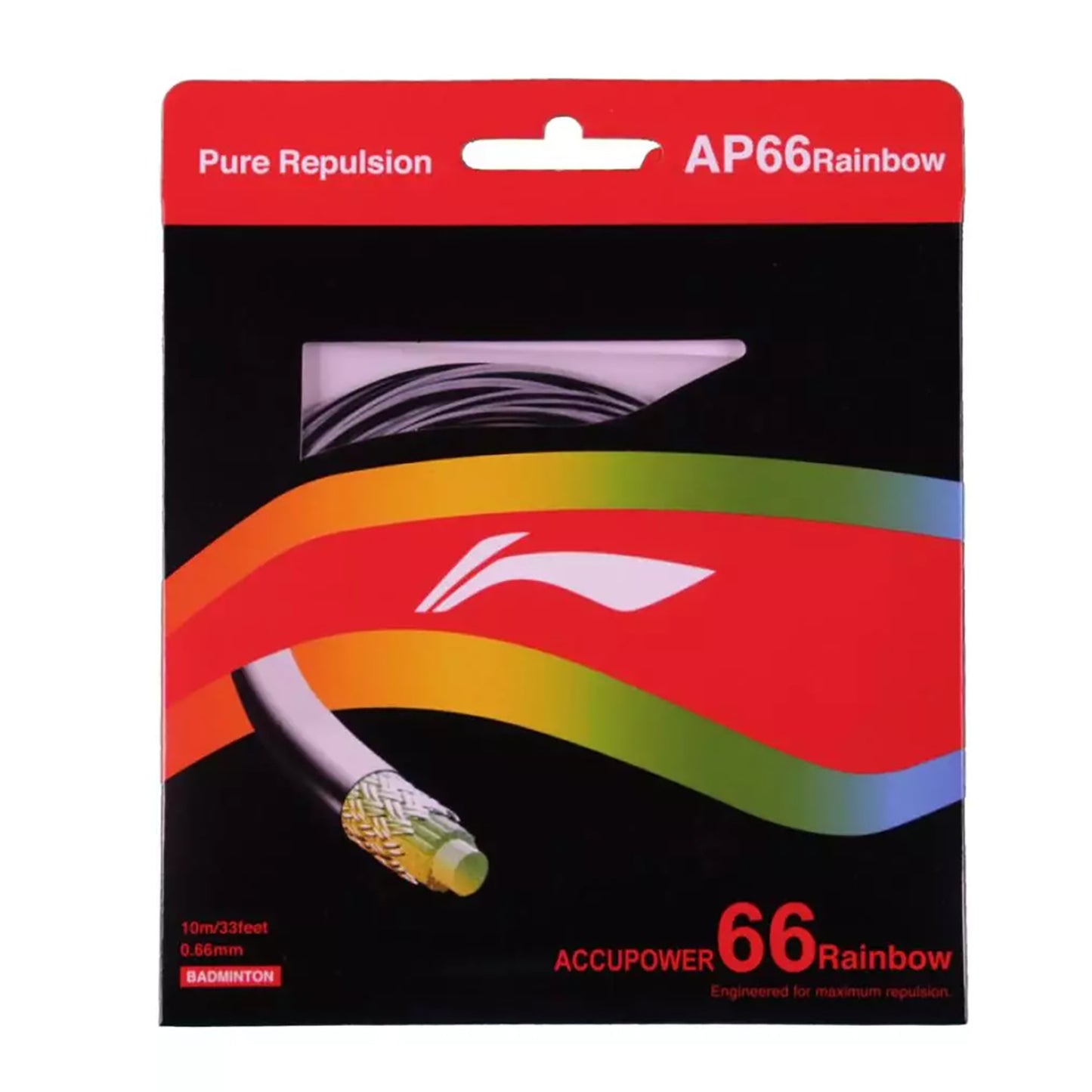 Li-Ning AP66 Rainbow Badminton Strings, 0.66mm - Best Price online Prokicksports.com