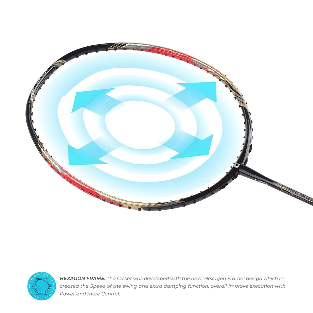 Apacs Feather Weight 55 Unstrung Badminton Racquet | Ultra-Light 58g Frame | High Modulus Graphite | Powerful Smash Control | Advanced Speed Racquet - Best Price online Prokicksports.com