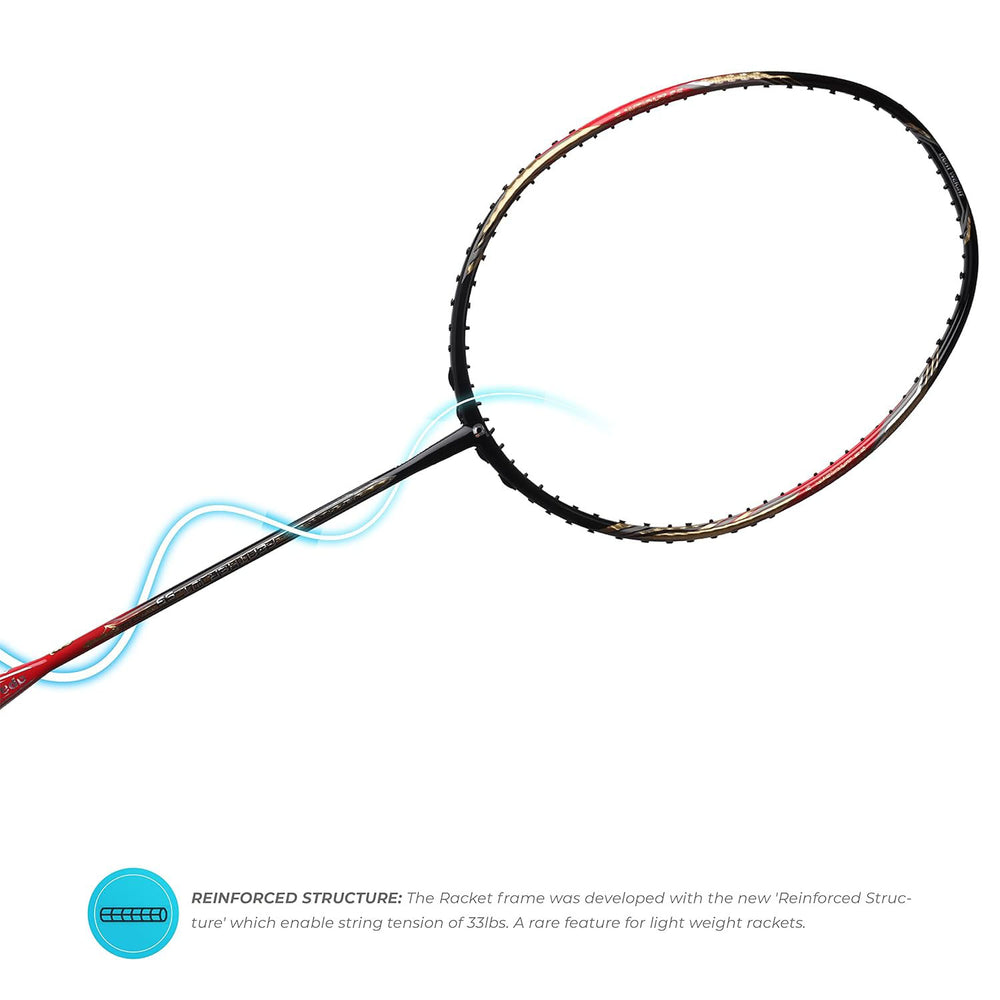 Apacs Feather Weight 55 Unstrung Badminton Racquet | Ultra-Light 58g Frame | High Modulus Graphite | Powerful Smash Control | Advanced Speed Racquet