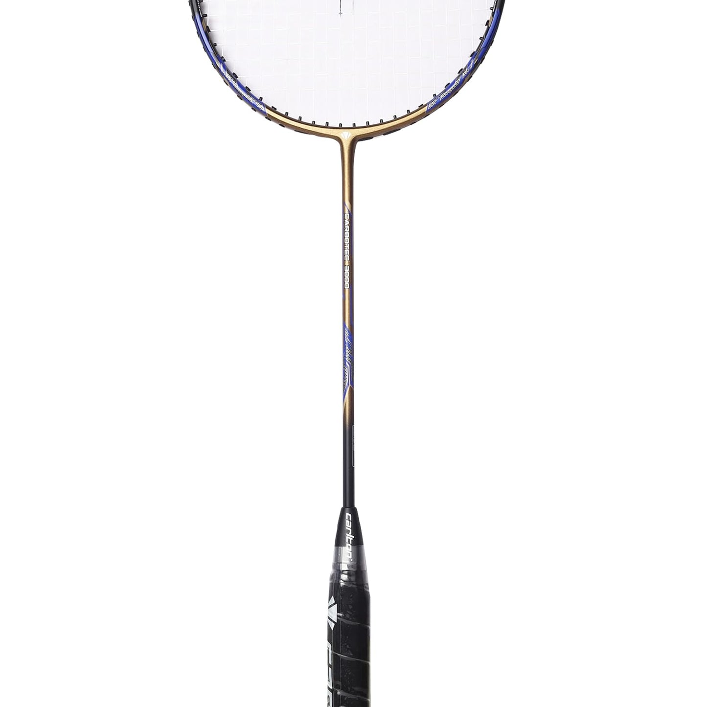 Carlton Carbotec 3000 Strung Badminton Racket – Durable Carbon Frame | Pre-Strung Racket for Intermediate Players | Gold/Blue | Power & Control Balance - Best Price online Prokicksports.com