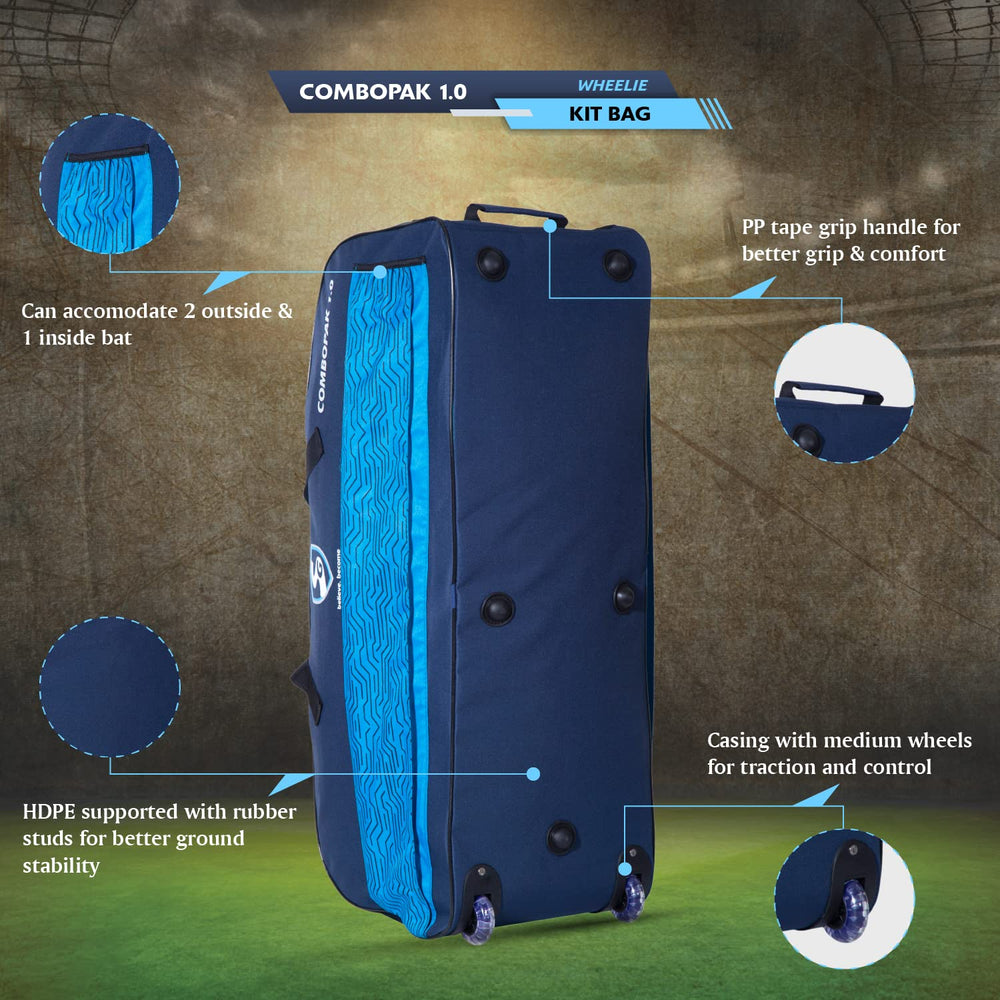 SG Combopak 1.0 Wheelie Cricket Kitbag - Best Price online Prokicksports.com