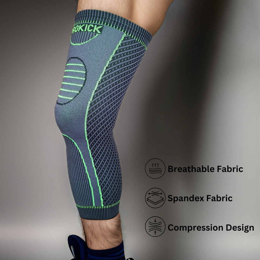 Prokick Stride Long Compression Knee Sleeves, Single Piece - Best Price online Prokicksports.com