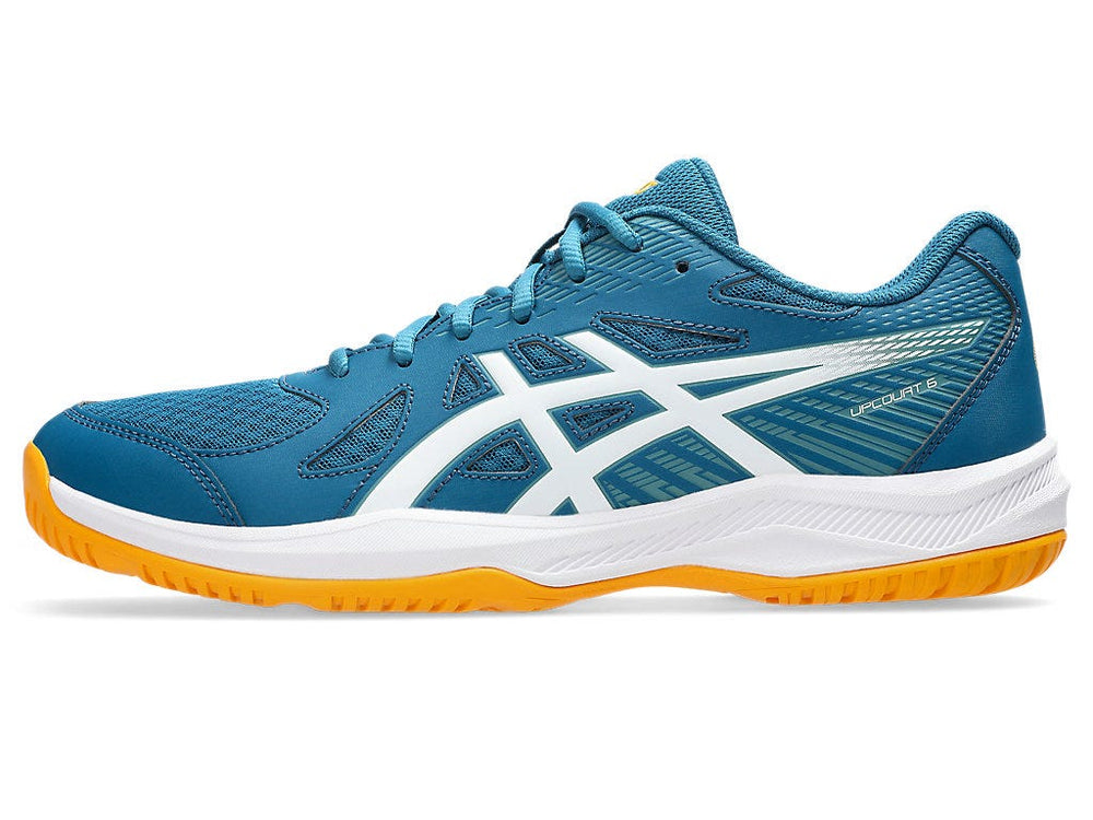 Asics Upcourt 6 Men’s Indoor Court Shoes | Lightweight All-Rounder with Soft Mesh Fit, Supportive Midfoot Overlays & Reinforced Toe and Heel for Long-Lasting Play