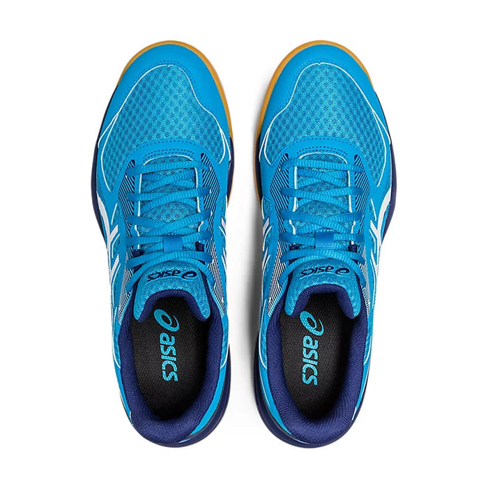 Asics Upcourt 5 Badminton Shoes | Black/Classic Red, Lightweight Design, Broad Mesh Paneling, Supportive Midfoot Overlays, Reinforced Toe & Heel Counter, Flexible Comfort Fit - Best Price online Prokicksports.com