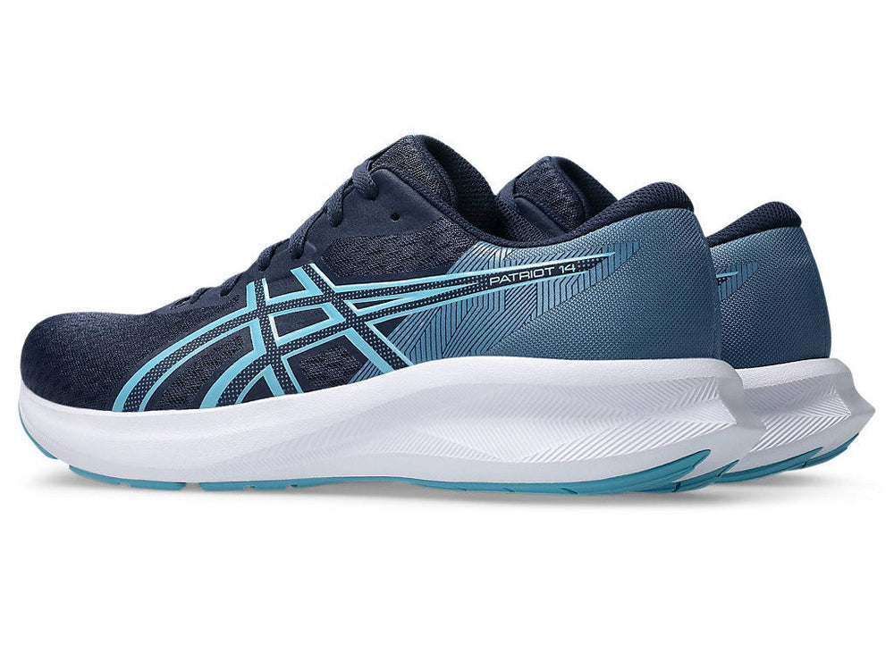 Asics Patriot 14 Men’s Running Shoes | Bouncy Cushioned Feel, Breathable Mesh Upper, EVA Midsole, Molded Rubber Outsole, Internal Heel Counter, Go Further Comfort - Best Price online Prokicksports.com