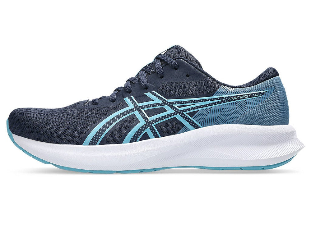Asics Patriot 14 Men’s Running Shoes | Bouncy Cushioned Feel, Breathable Mesh Upper, EVA Midsole, Molded Rubber Outsole, Internal Heel Counter, Go Further Comfort - Best Price online Prokicksports.com
