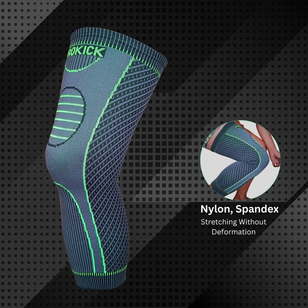 Prokick Stride Long Compression Knee Sleeves, Single Piece - Best Price online Prokicksports.com
