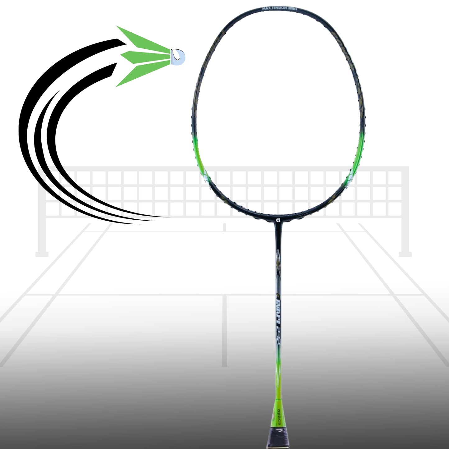 Apacs Finapi 232 Badminton Racket without Cover (4U-G1) - Best Price online Prokicksports.com