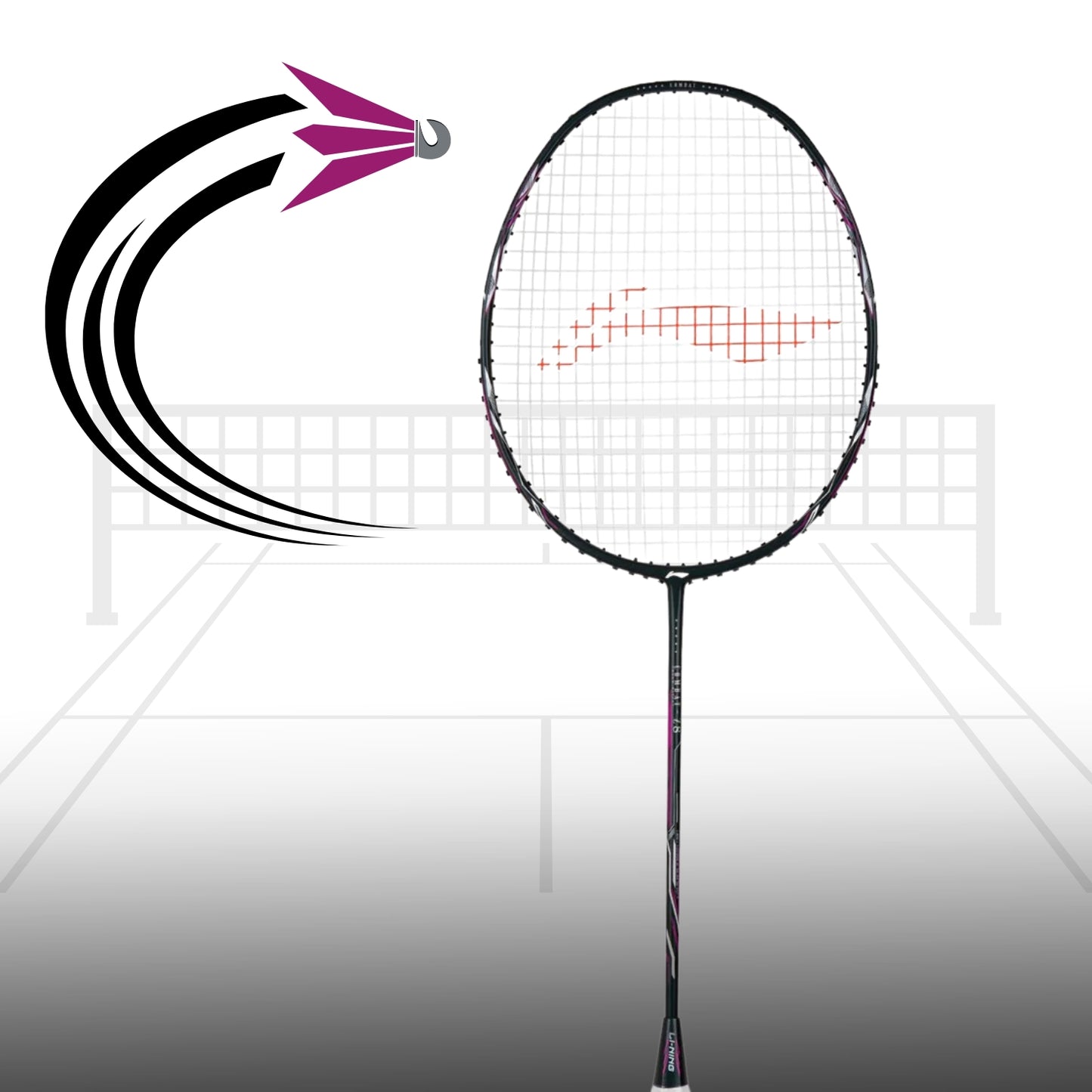 Li-Ning Combat Z8 Strung Badminton Racquet, 80g - Best Price online Prokicksports.com
