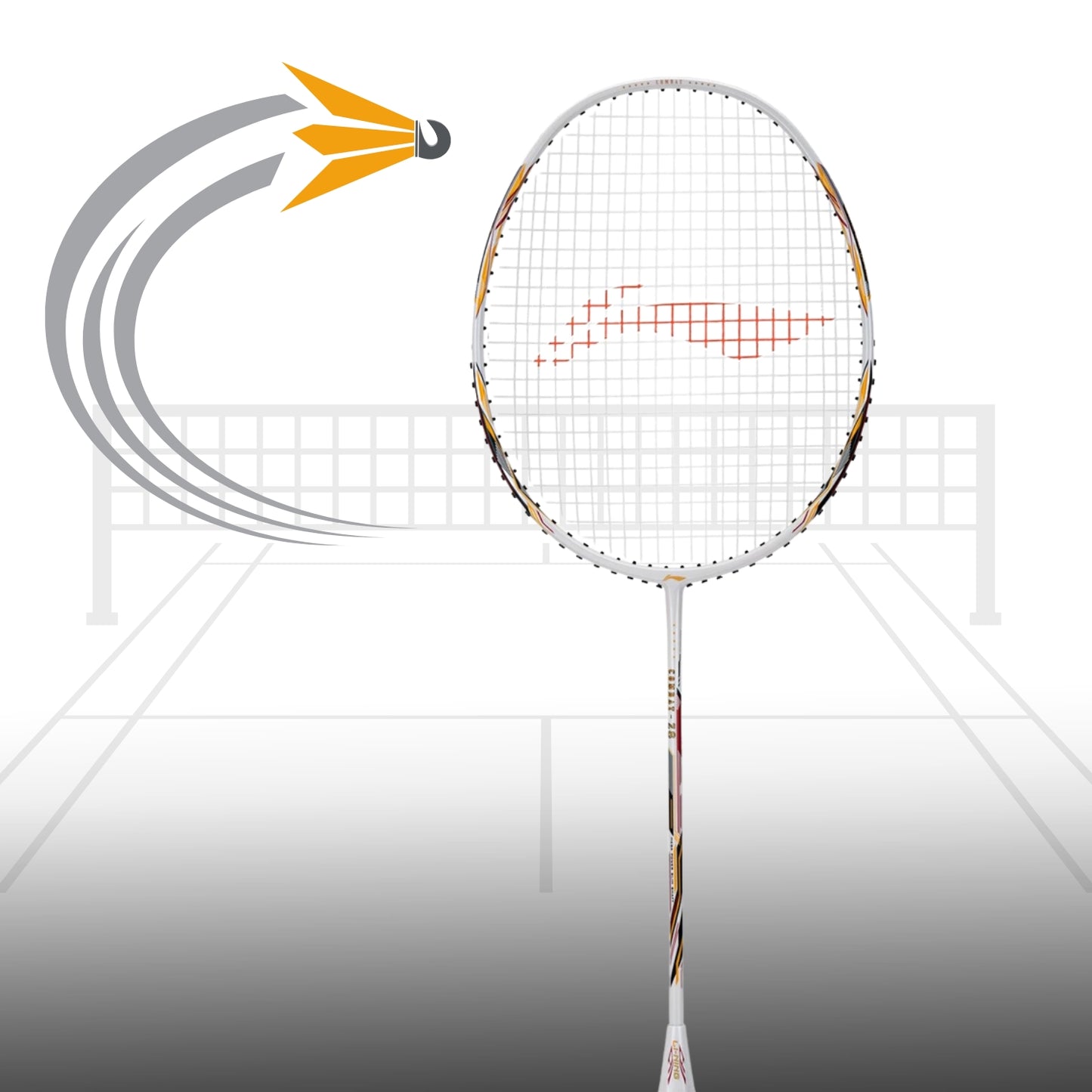 Li-Ning Combat Z8 Strung Badminton Racquet, 80g - Best Price online Prokicksports.com