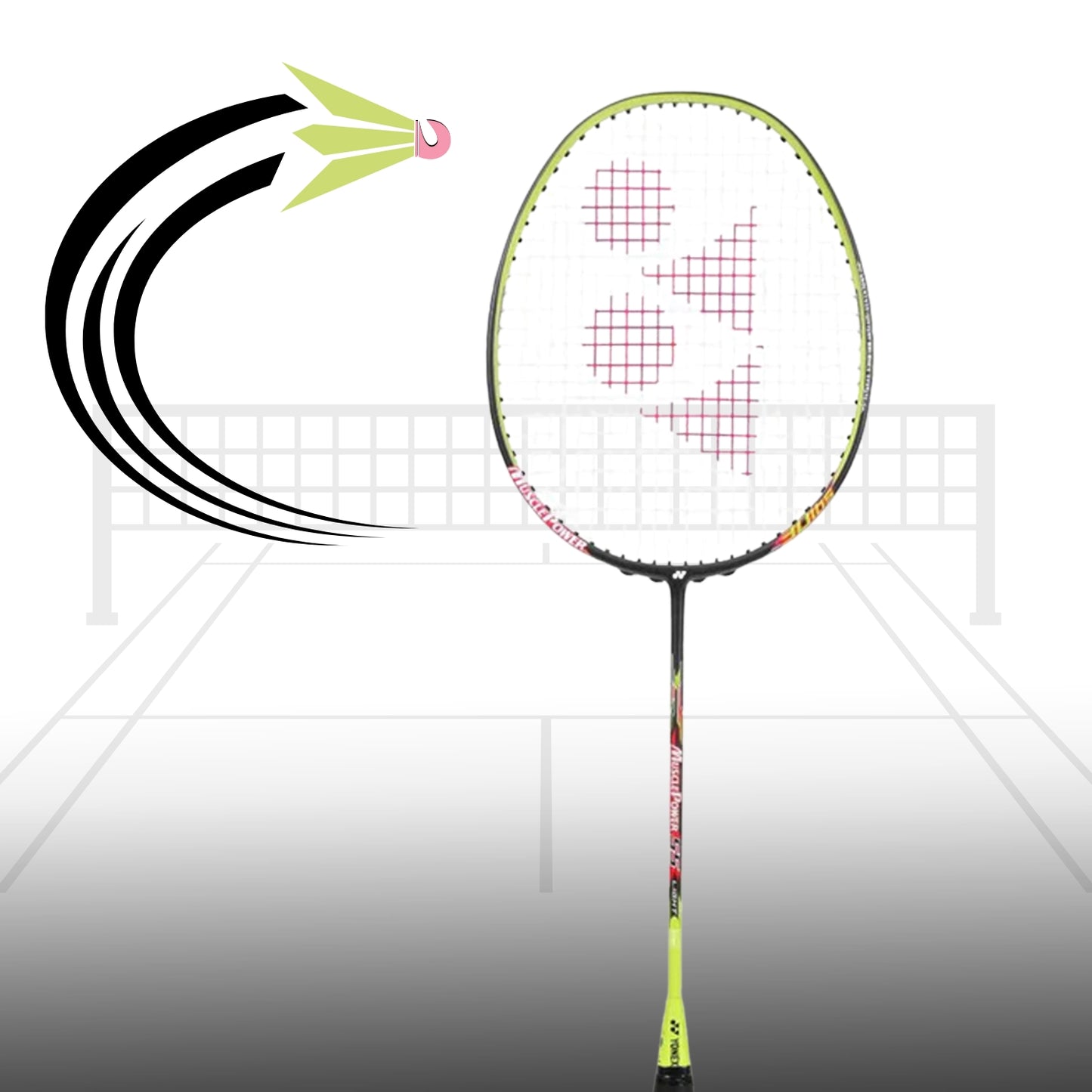 Yonex Muscle Power 55 Light Badminton Racquet, 4U/G5 - Light Green - Best Price online Prokicksports.com