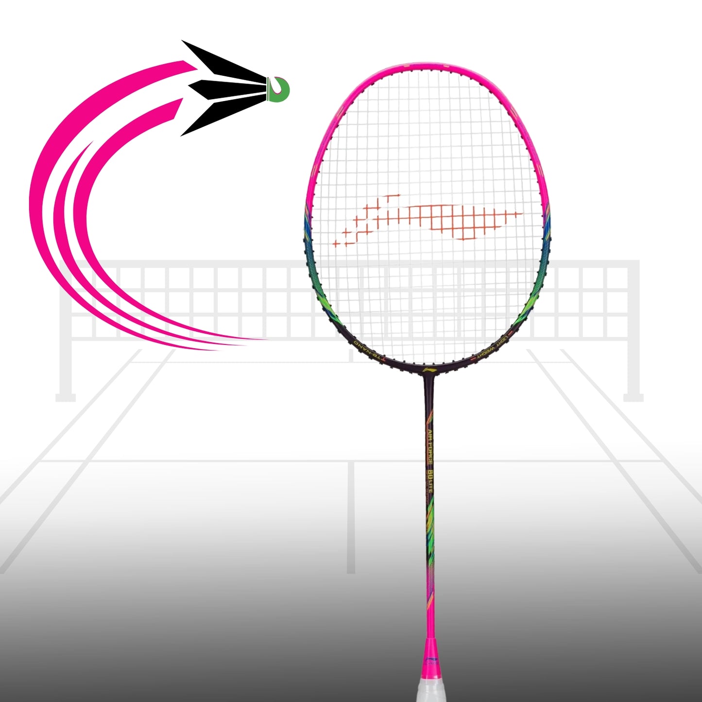 Li-Ning Air Force 80 Lite Carbon Fibre Badminton Racket - Best Price online Prokicksports.com